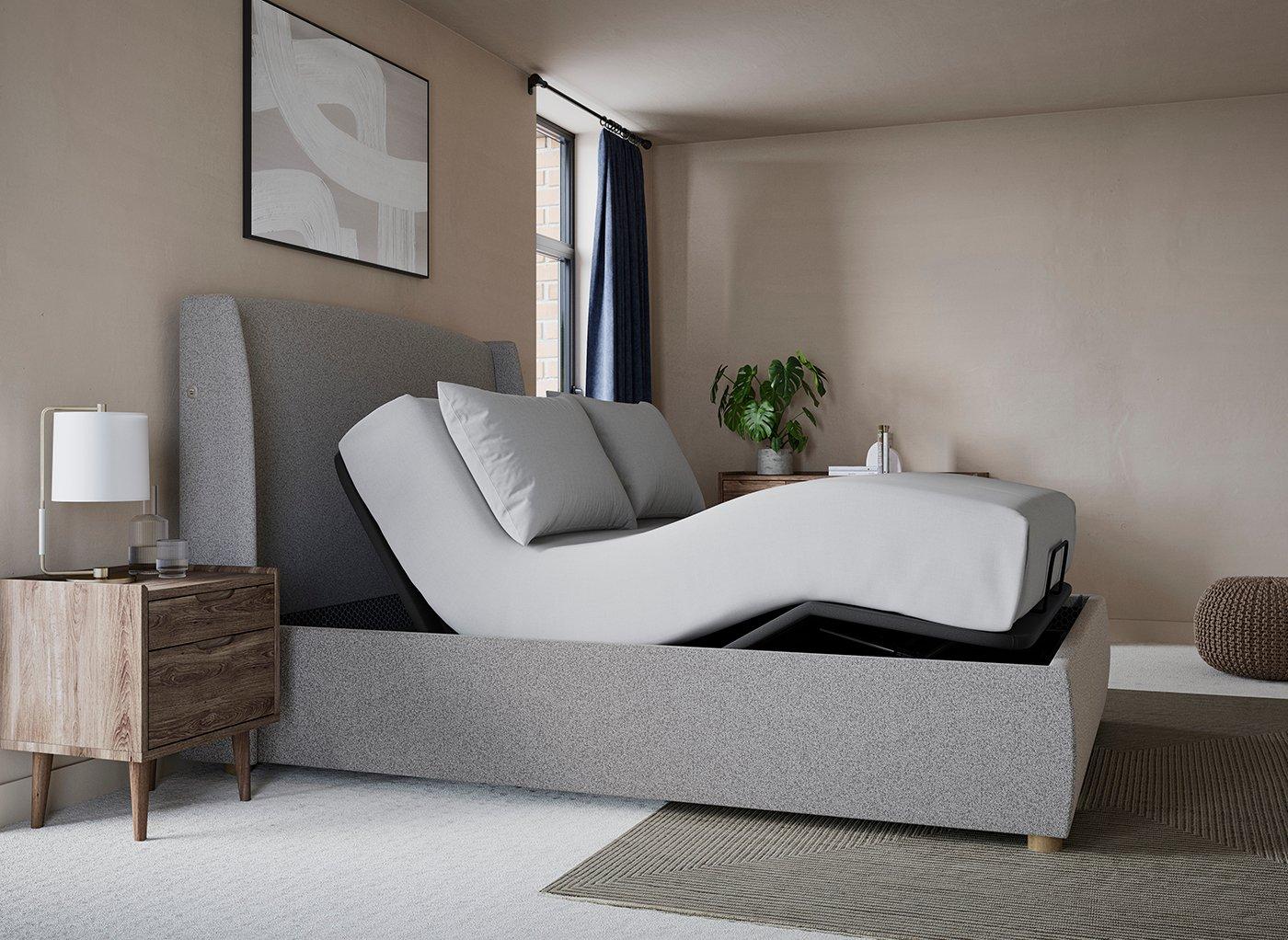 TEMPURÂ® Linford Ergomotion Adjustable Upholstered Bed Frame