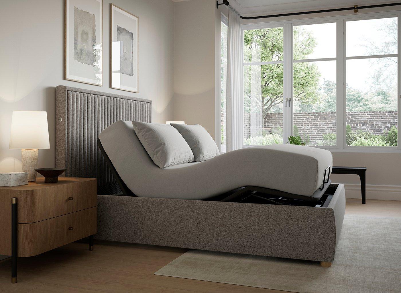 TEMPURÂ® Duxford Ergomotion Adjustable Upholstered Bed Frame