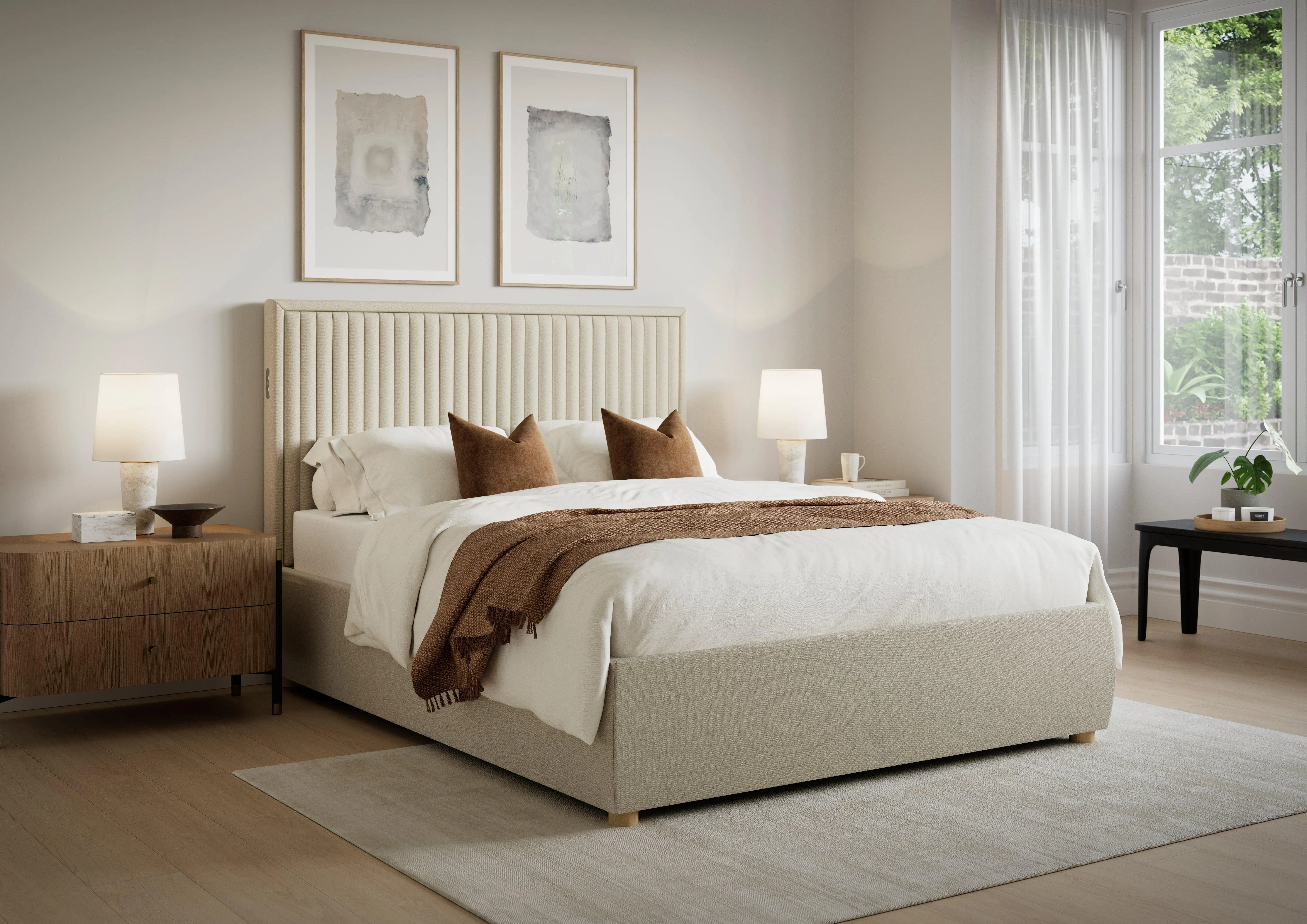TEMPURÂ® Duxford Upholstered Electric Ottoman Bed Frame