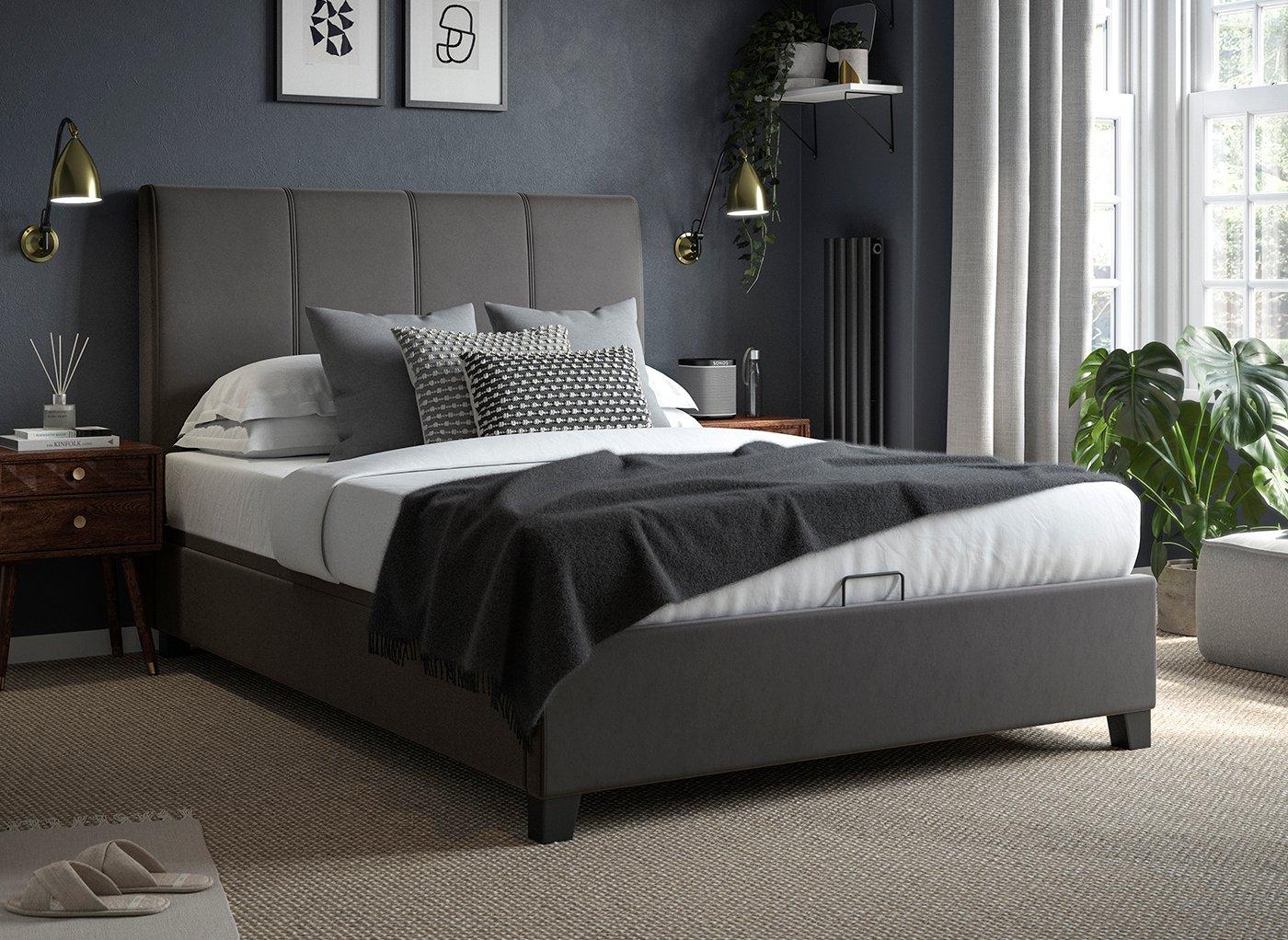Clearance Francesca Upholstered Electric Ottoman Bed Frame