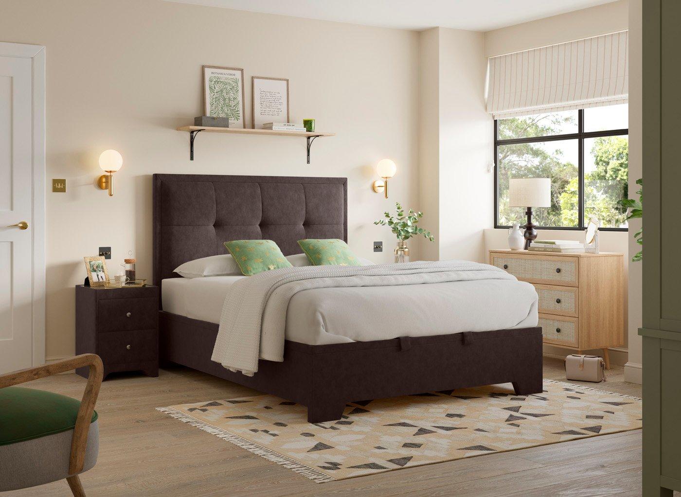 Clearance Hopkins Upholstered Ottoman Bed Frame