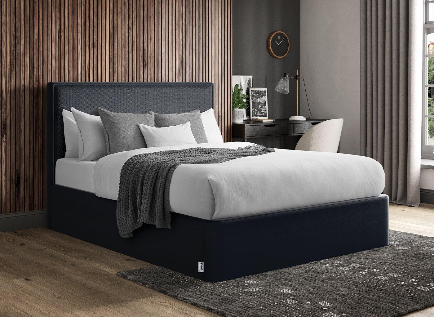 TEMPURÂ® Reign Velvet-Finish Bed Frame